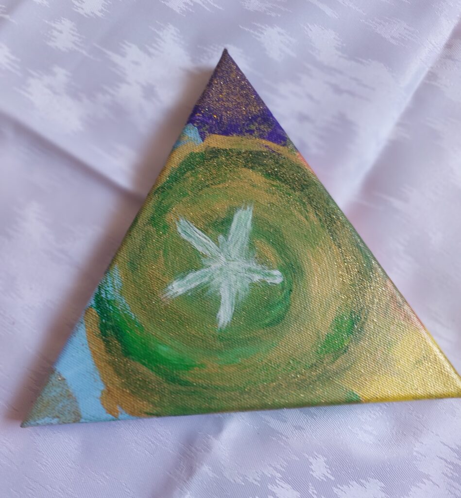 Seelenbild "Reinheit" Energiebild mit Acryl