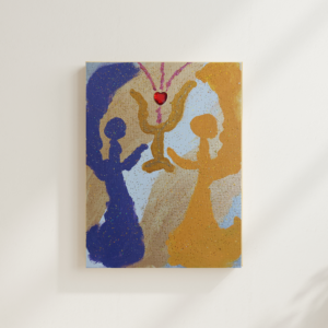 "Engel des Erwachens" Original Engelbild in Acrylfarbe