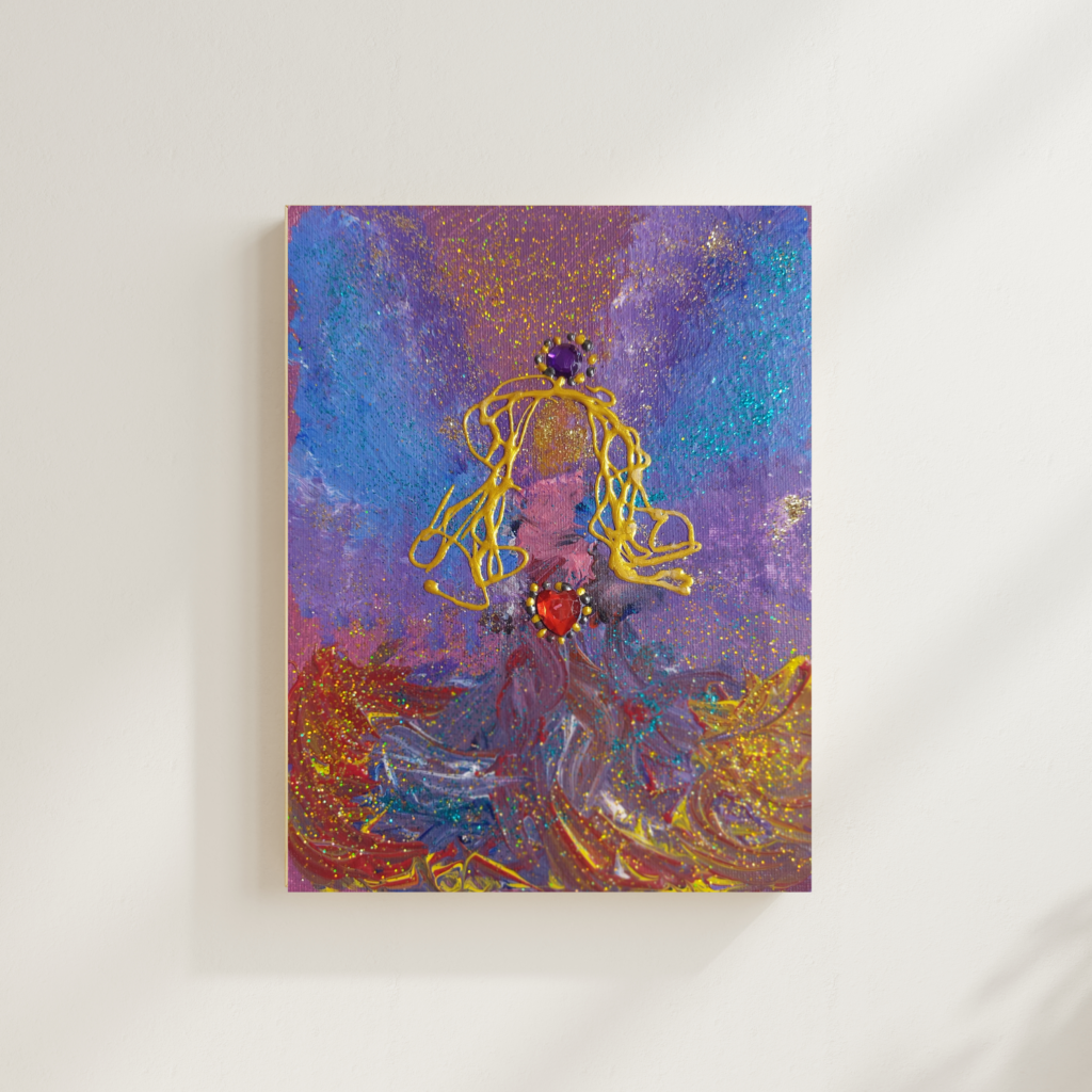 Original Engelbild "Engel der Auferstehung und Vielfältigkeit" Acrylbild