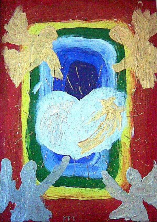 Energiebild Engelchor der Herzen Engelbild Acrylbild