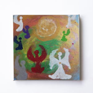 Original Engelbild "Engelgruppe" Acryl Wandbild