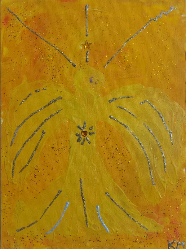 Kunstbild "Erzengel Jophiel" - Original Engelbild in Acryl