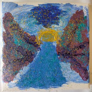 Original Engelbild "Erzengel Michael" Schutzengel Acrylbild