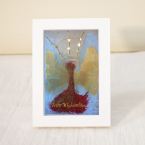 Engel Postkarte "Frohe Weihnachten" Weihnachtskarte Engelkarte