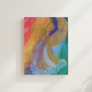 Schutzengelbild "Kraftengel" Original Engelbild in Acryl