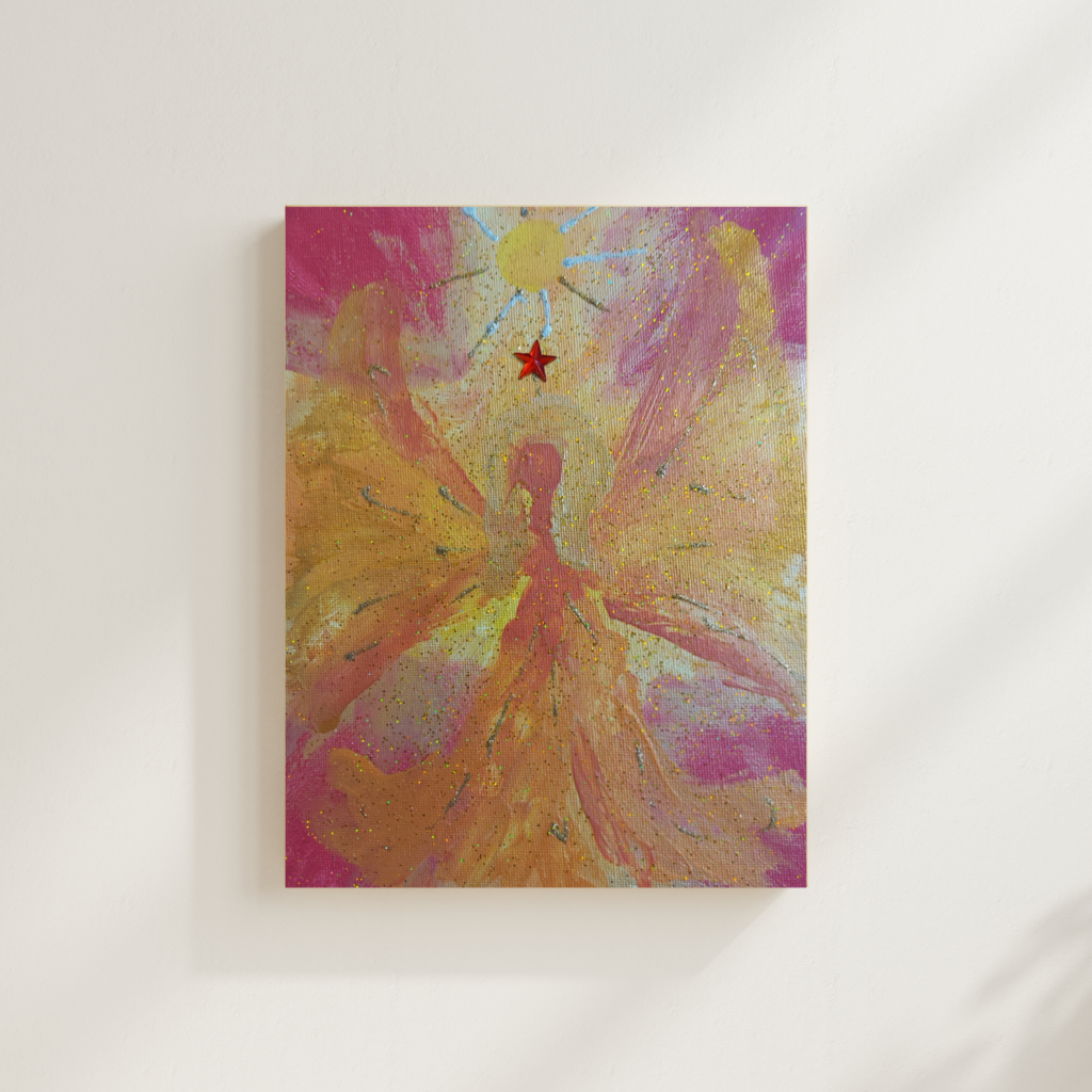 Engelbild "Sonnenengel" Acrylbild