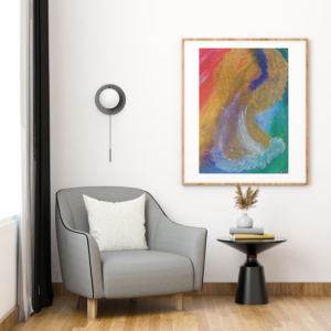 Engelbild Poster "Regenbogen Engel" Feng Shui Energie Wandbild